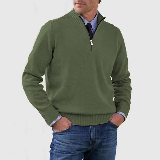 DERRICK™|MAGLIONE CON MEZZA ZIP