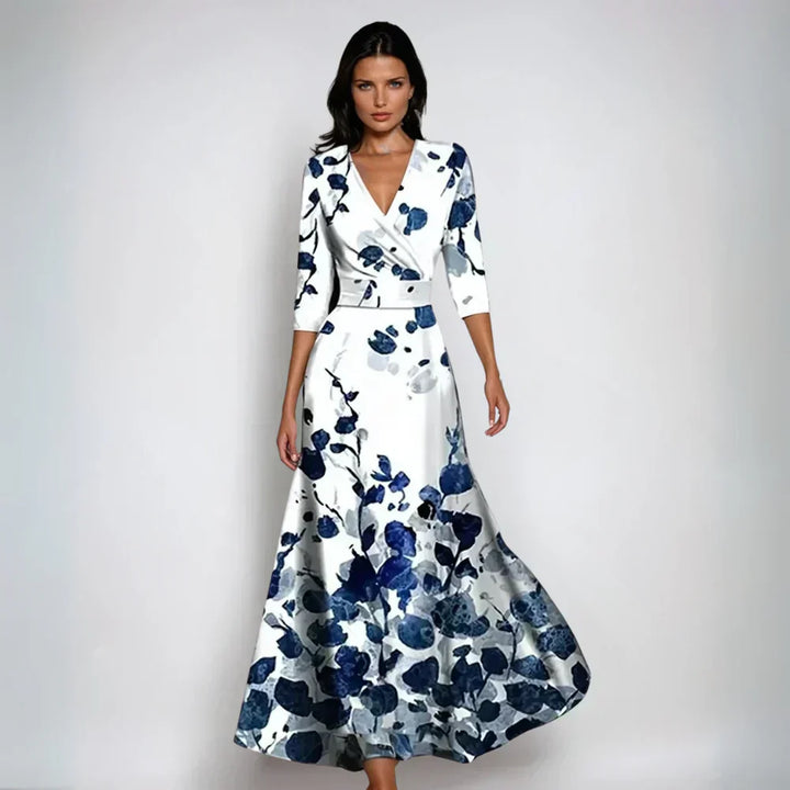 Eliana™ | Abito A-Line Floreale Elegante
