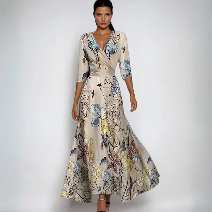 Eliana™ | Elegante Abito A-Line Floreale