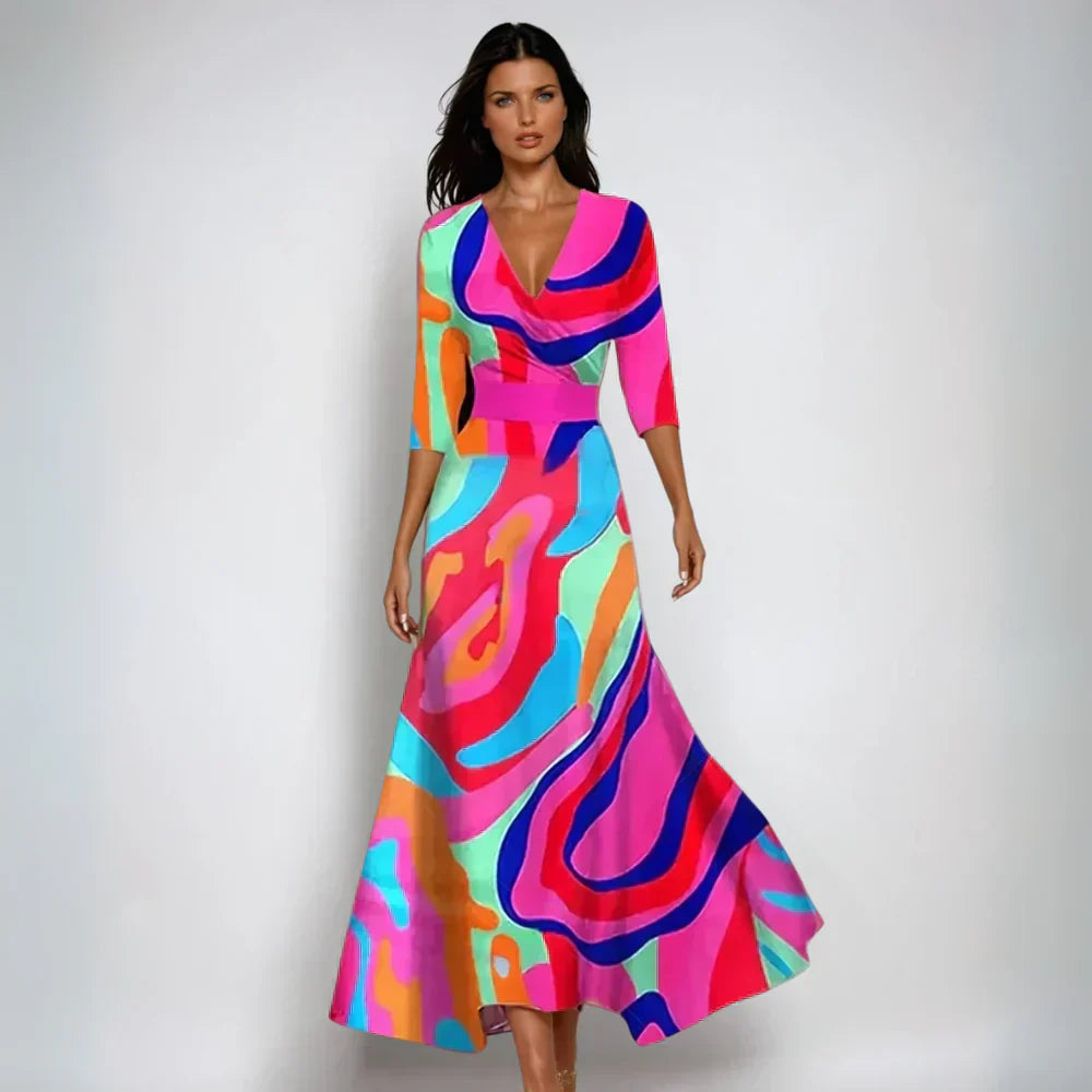 Eliana™ | Elegante Abito A-Line Floreale