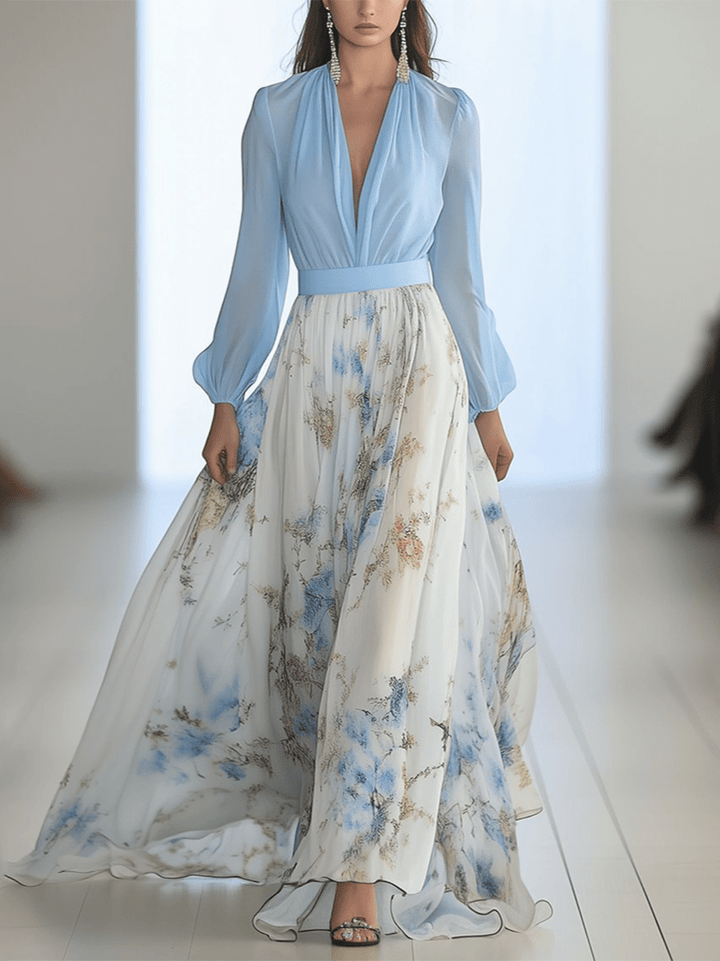 Peniel™ | Abito Maxi Floreale Elegante