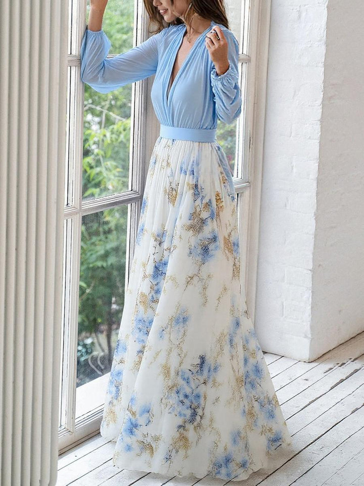 Harper™ | Bellissimo Abito Maxi con Stampa Floreale