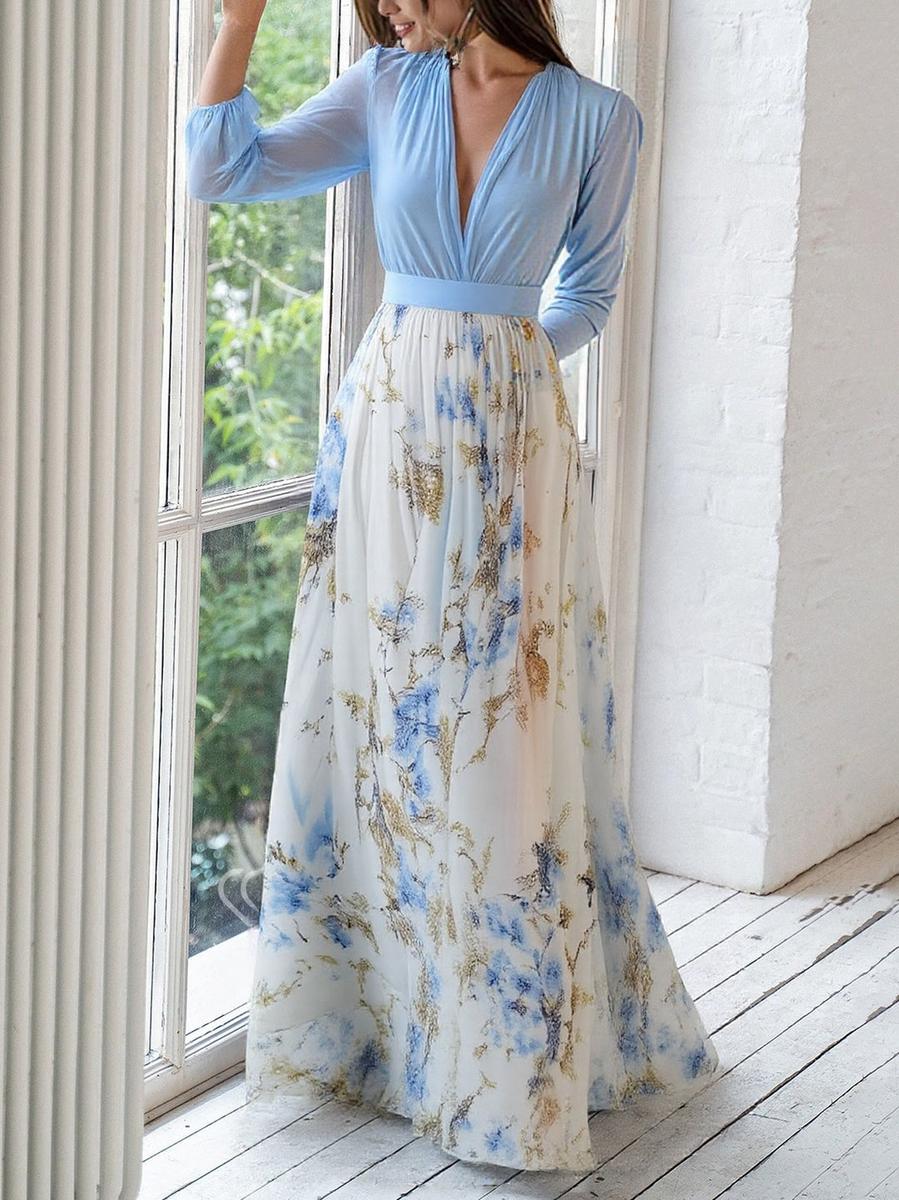 Penelope™ | Bellissimo Abito Maxi con Stampa Floreale