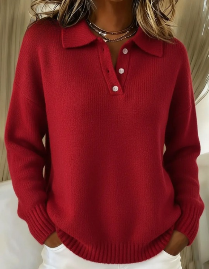 Amalia™ | Maglione polo casual da tutti i giorni