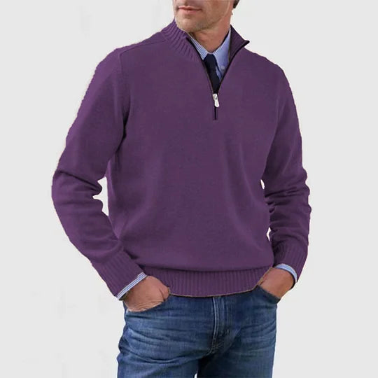 DERRICK™|MAGLIONE CON MEZZA ZIP