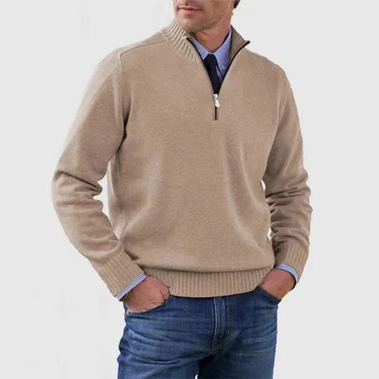 DERRICK™|MAGLIONE CON MEZZA ZIP