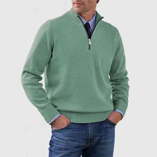 DERRICK™|MAGLIONE CON MEZZA ZIP