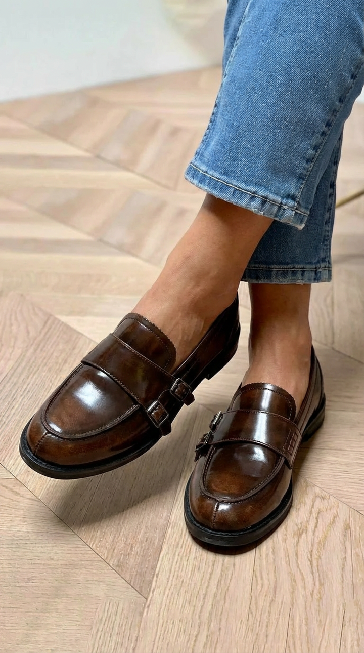 MOCASSINO CLASSICO CON DOPPIA FIBBIA