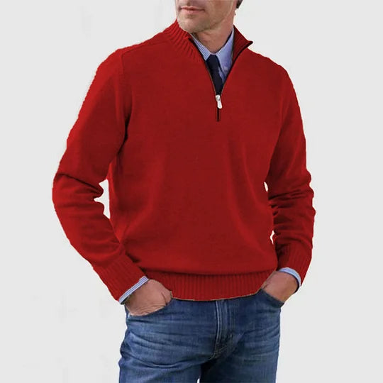 DERRICK™|MAGLIONE CON MEZZA ZIP