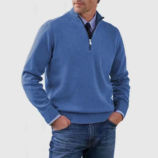 DERRICK™|MAGLIONE CON MEZZA ZIP