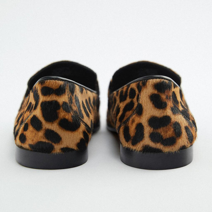 MOCASSINO ANIMALIER CON DETTAGLIO METALLICO