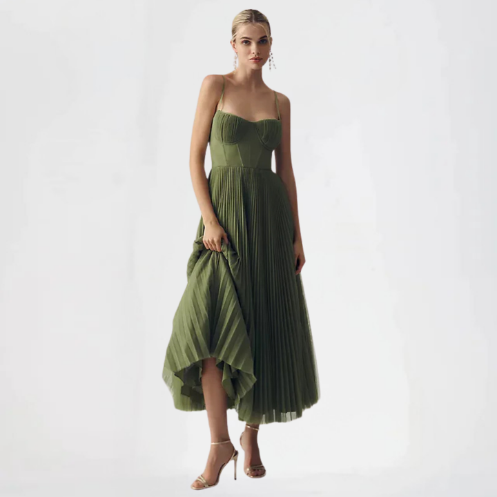 Claire - Abito in tulle plissettato