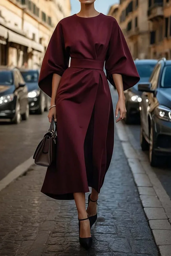 Matzliah™ | Elegante Abito con Maniche a Lanterna