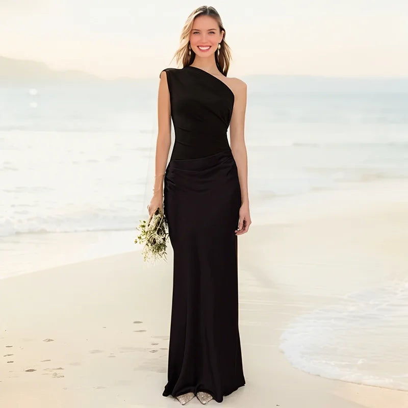 Luna™ | Abito Maxi con Oro in Satin
