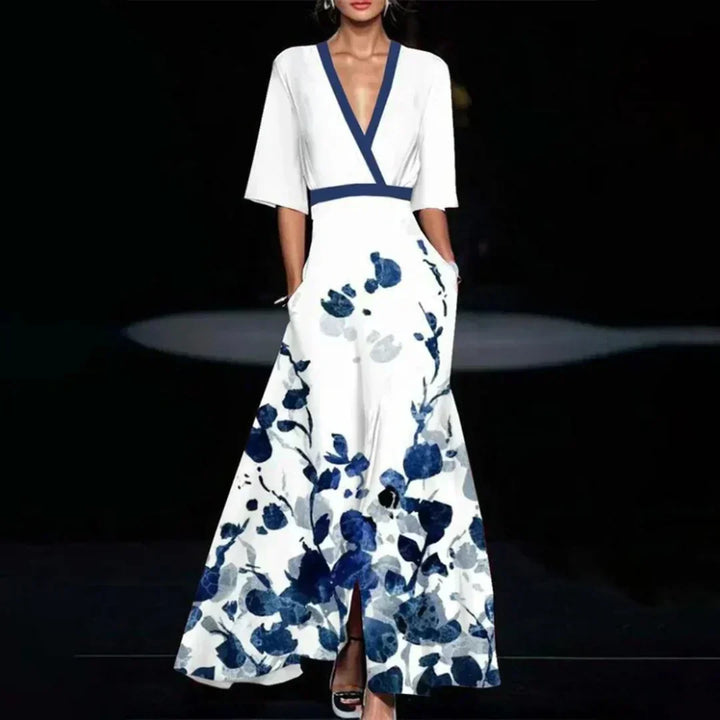 Hazel - Elegant Floral Wrap Dress