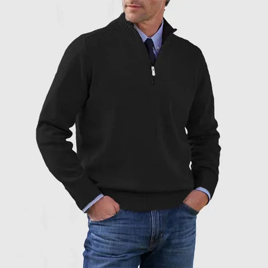 DERRICK™|MAGLIONE CON MEZZA ZIP