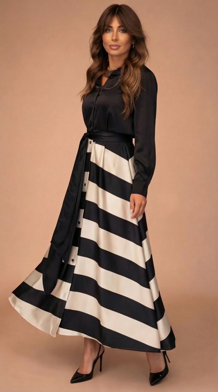 Mila™ | Abito Maxi a Righe